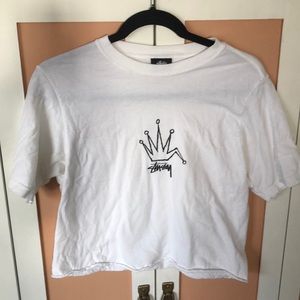 Stussy Cropped Graphic Tee